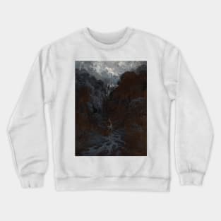 Sir Lancelot Approaching the Castle of Astolat by Gustave Dore Crewneck Sweatshirt